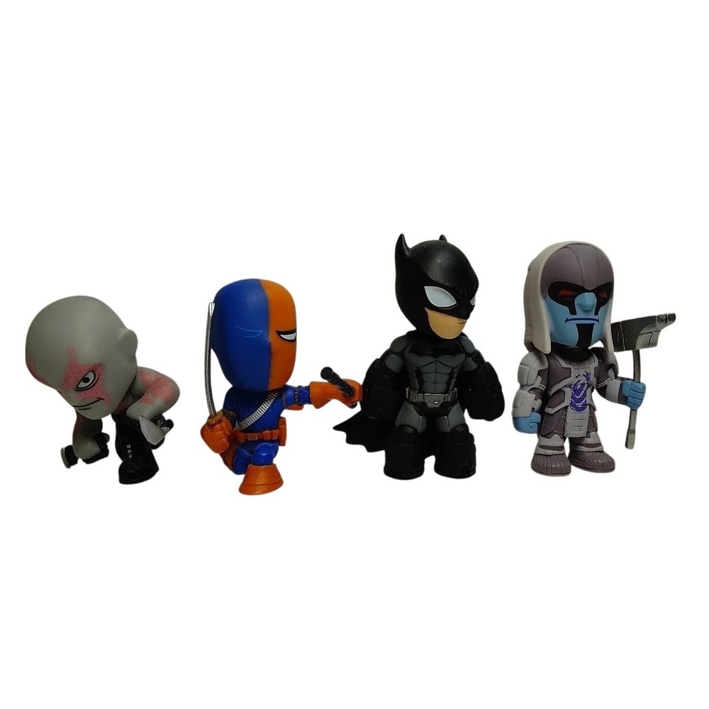 DC Comics Batman Deathstroke Drax Ronan Mystery Minis Vinyl Figure‎ Lot Set of 4